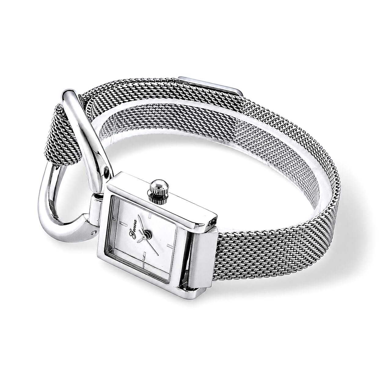 Genoa Japanese Movement Watch in Silvertone with Magnet Buckle