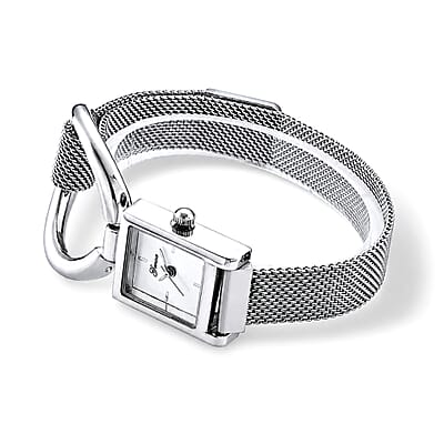 Genoa Japanese Movement Watch in Silvertone with Magnet Buckle