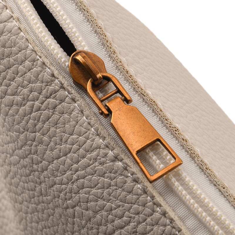 White Genuine Leather Bag and Set of Phone Bag