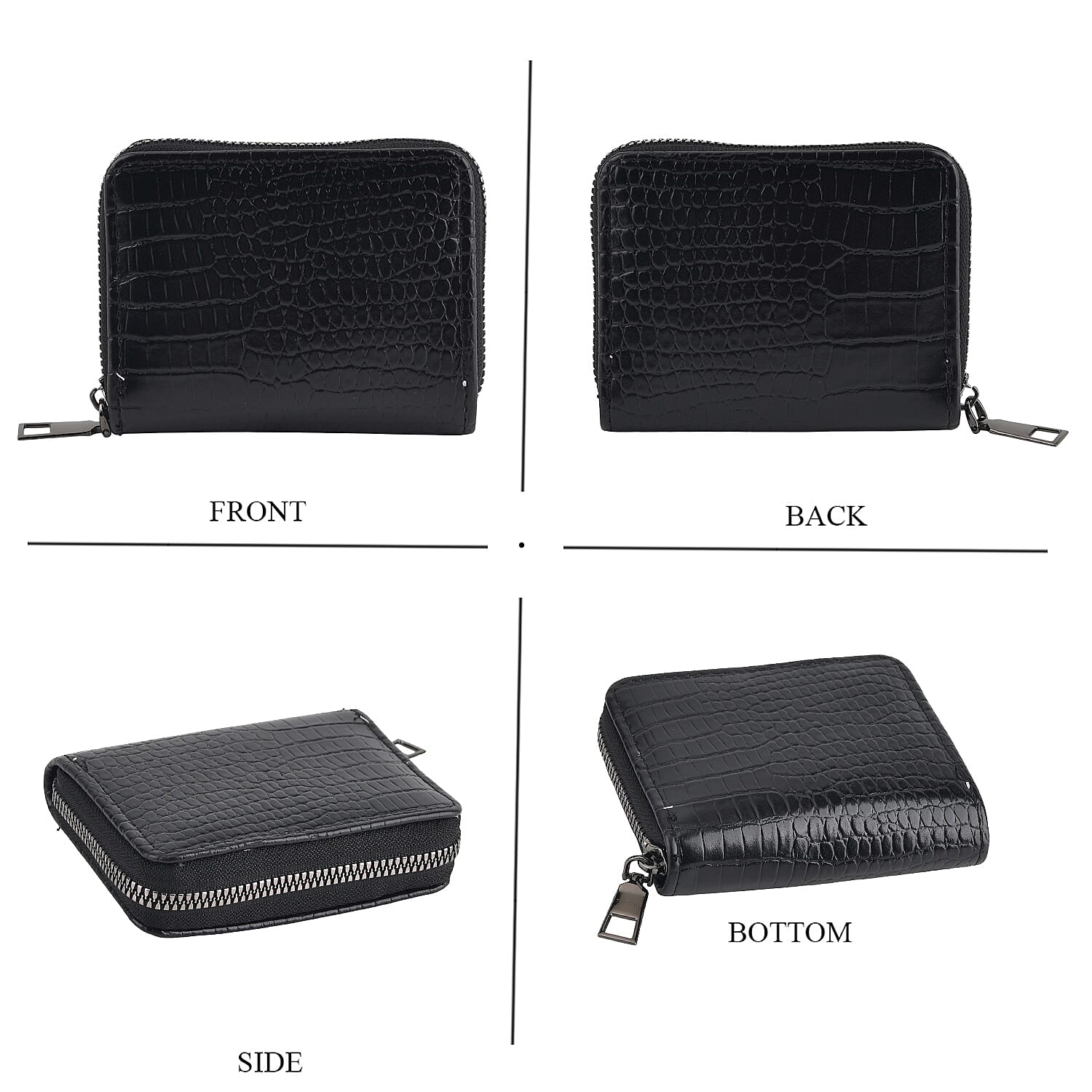 La Marey Black Faux Leather Women's Mobile Crossbody Bag and Card Holder Wallet RFID with Shoulder Strap