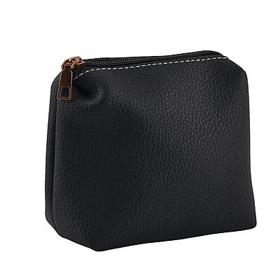Black Genuine Leather Bag and Set of Phone Bag