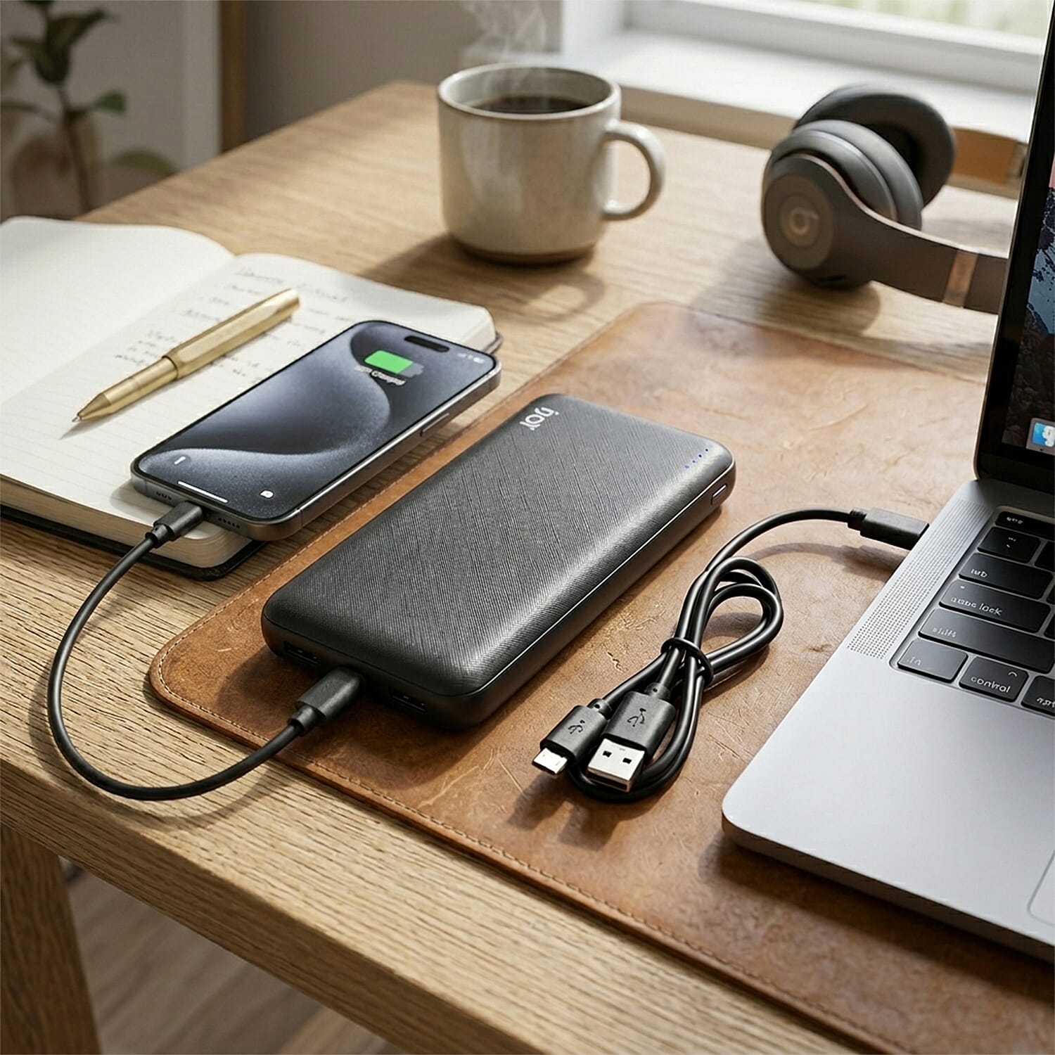 Closeout iJoy Power Saver 10000 Mah Dual USB Power Bank - Black