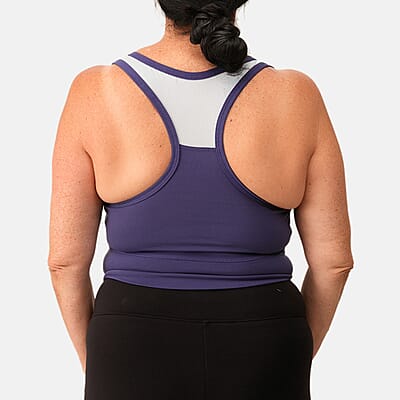 Closeout Nine West Azurite Color Block Cut Out Sports Bra - L