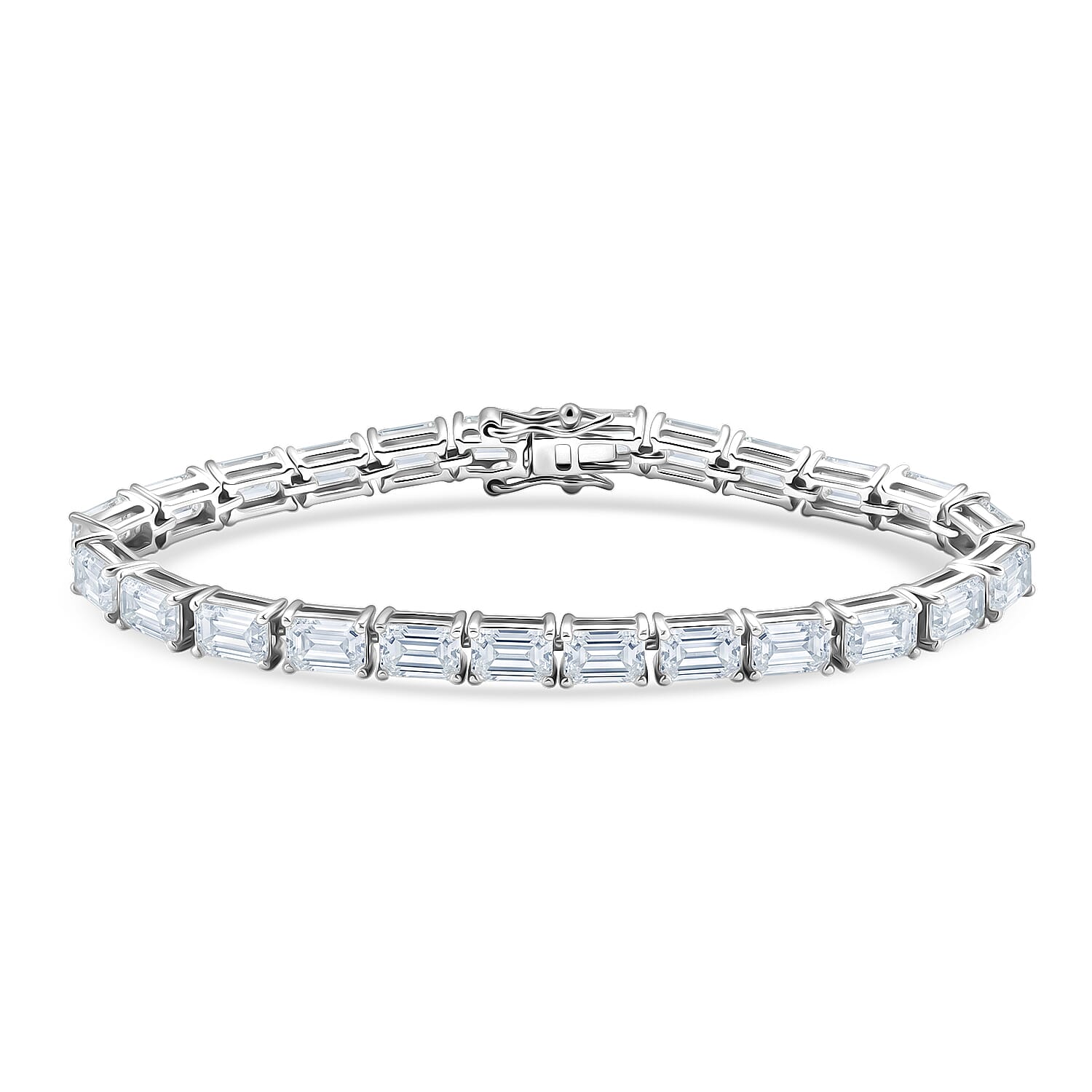 Moissanite 15.50 ctw Tennis Bracelet in Sterling Silver (6.50 In)
