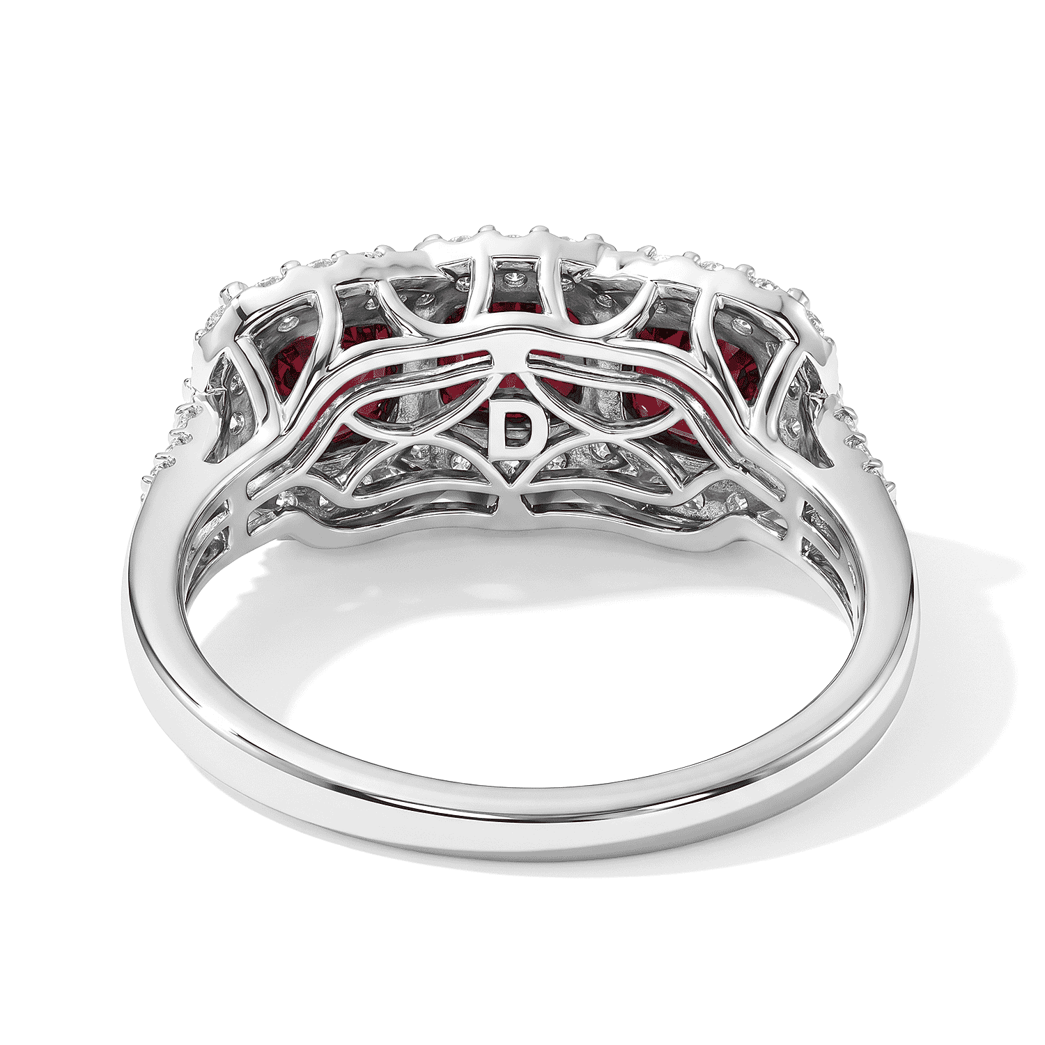 D'Joy Premium Usambara Color Change Garnet and Moissanite 3.60 ctw Ring in Rhodium Over Sterling Silver (Size 8.0)