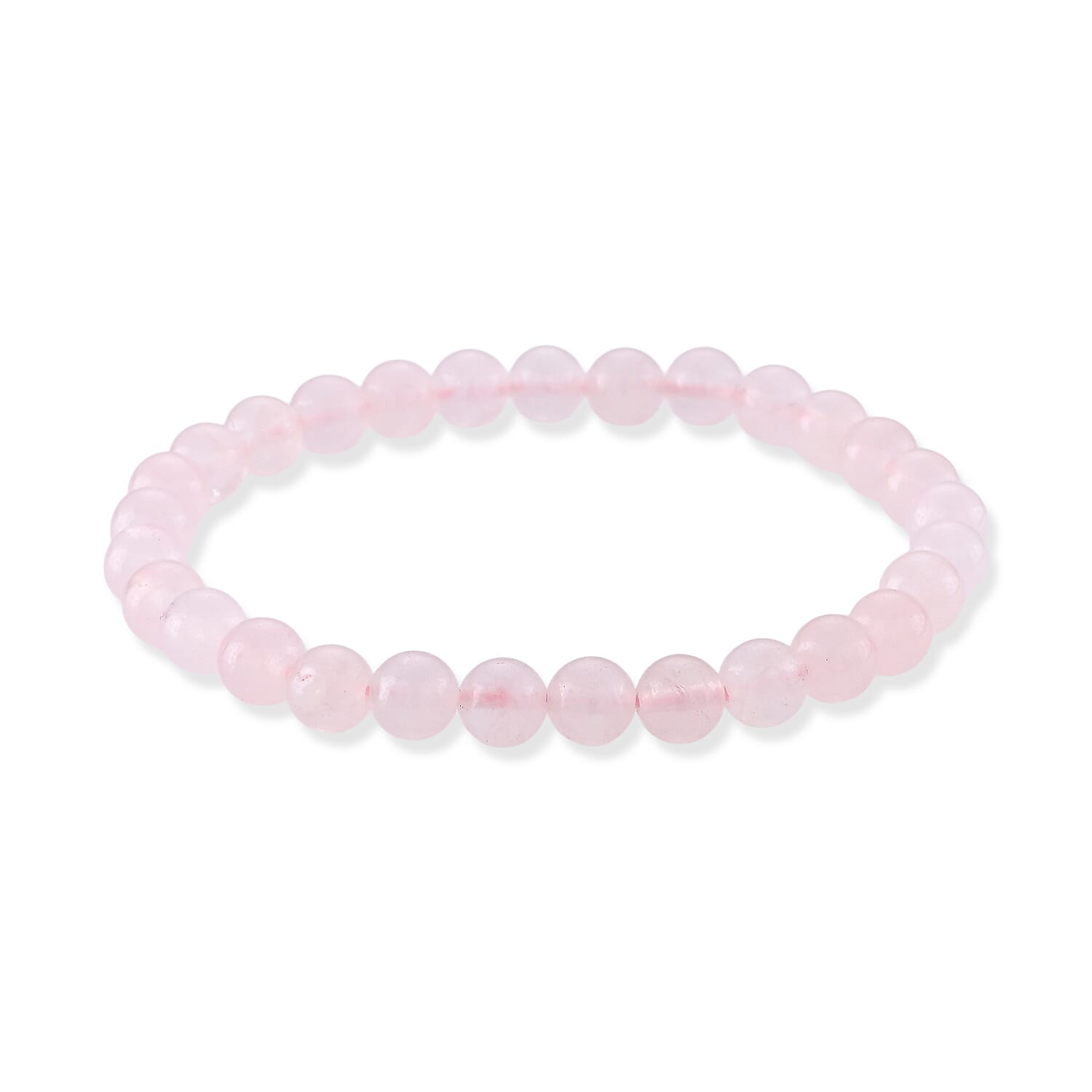 Galilea Rose Quartz 45.00 ctw Beaded Stretch Bracelet
