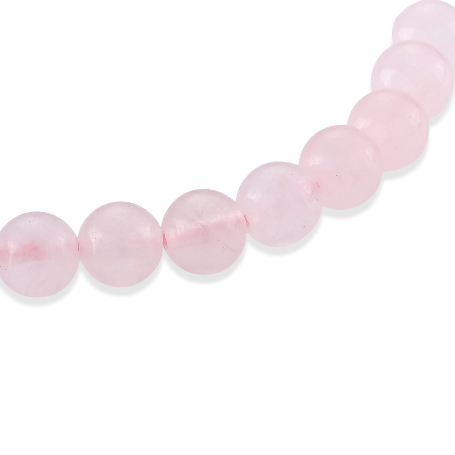 Galilea Rose Quartz 45.00 ctw Beaded Stretch Bracelet