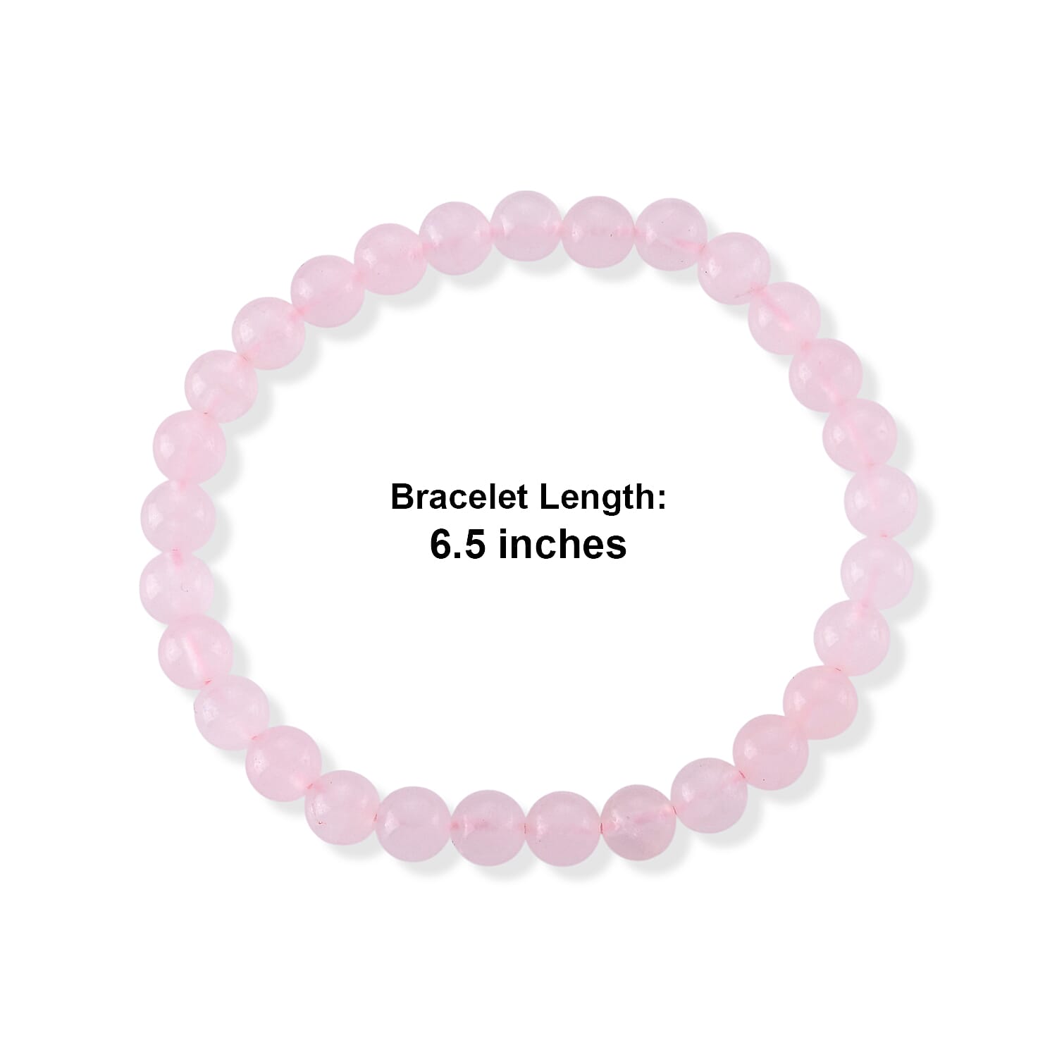 Galilea Rose Quartz 45.00 ctw Beaded Stretch Bracelet