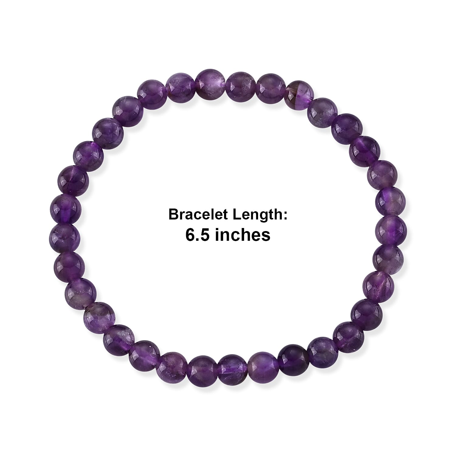 African Amethyst 45.00 ctw Beaded Stretch Bracelet