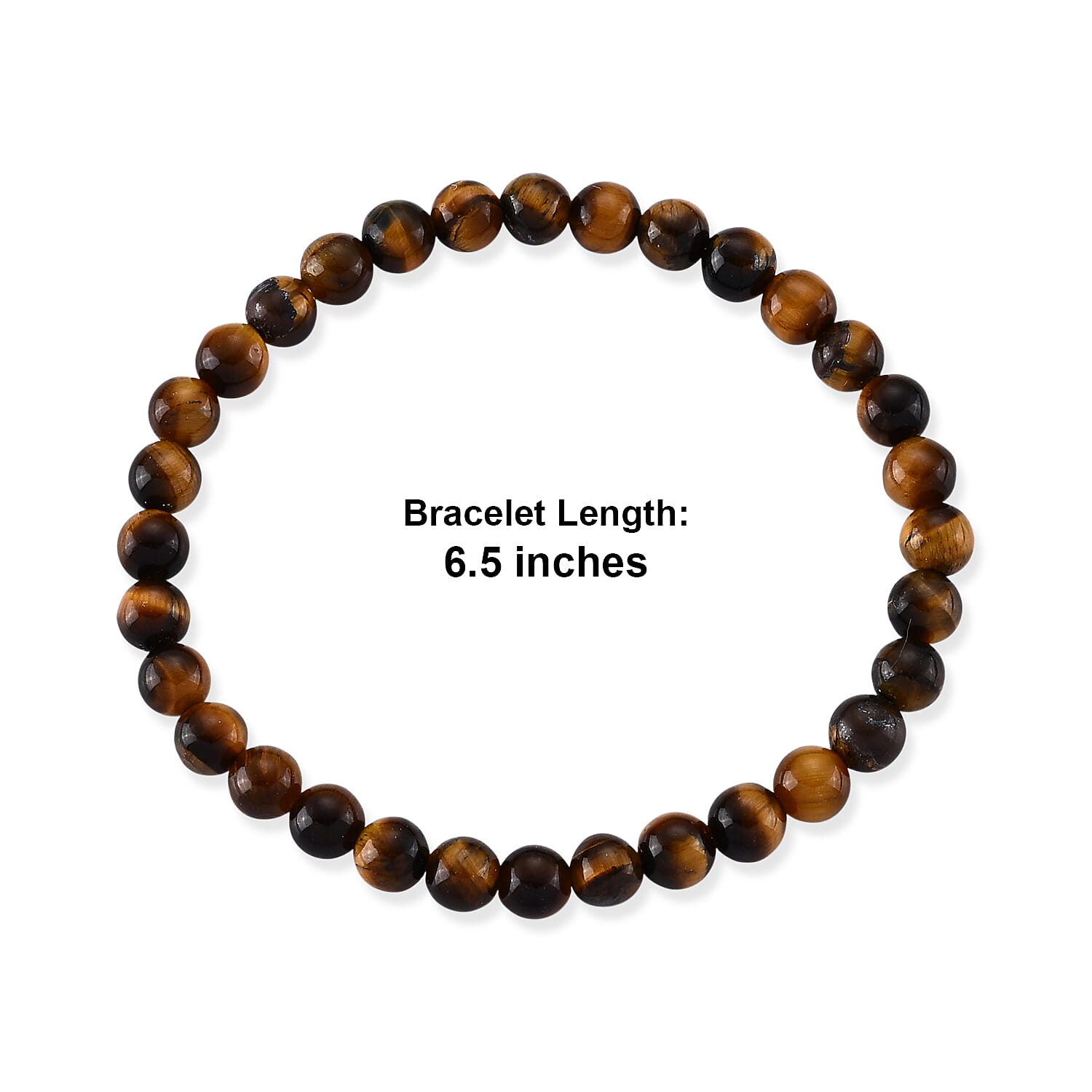 Yellow Tigers Eye 45.00 ctw Beaded Stretch Bracelet