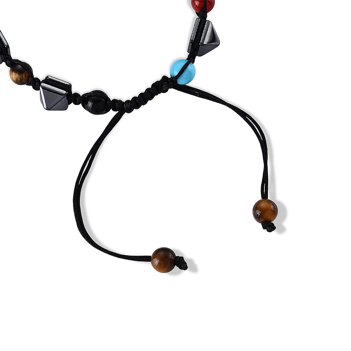 Rose Quartz with Multi Gemstone 50.00 ctw Beaded Stretch Bracelet image number 3