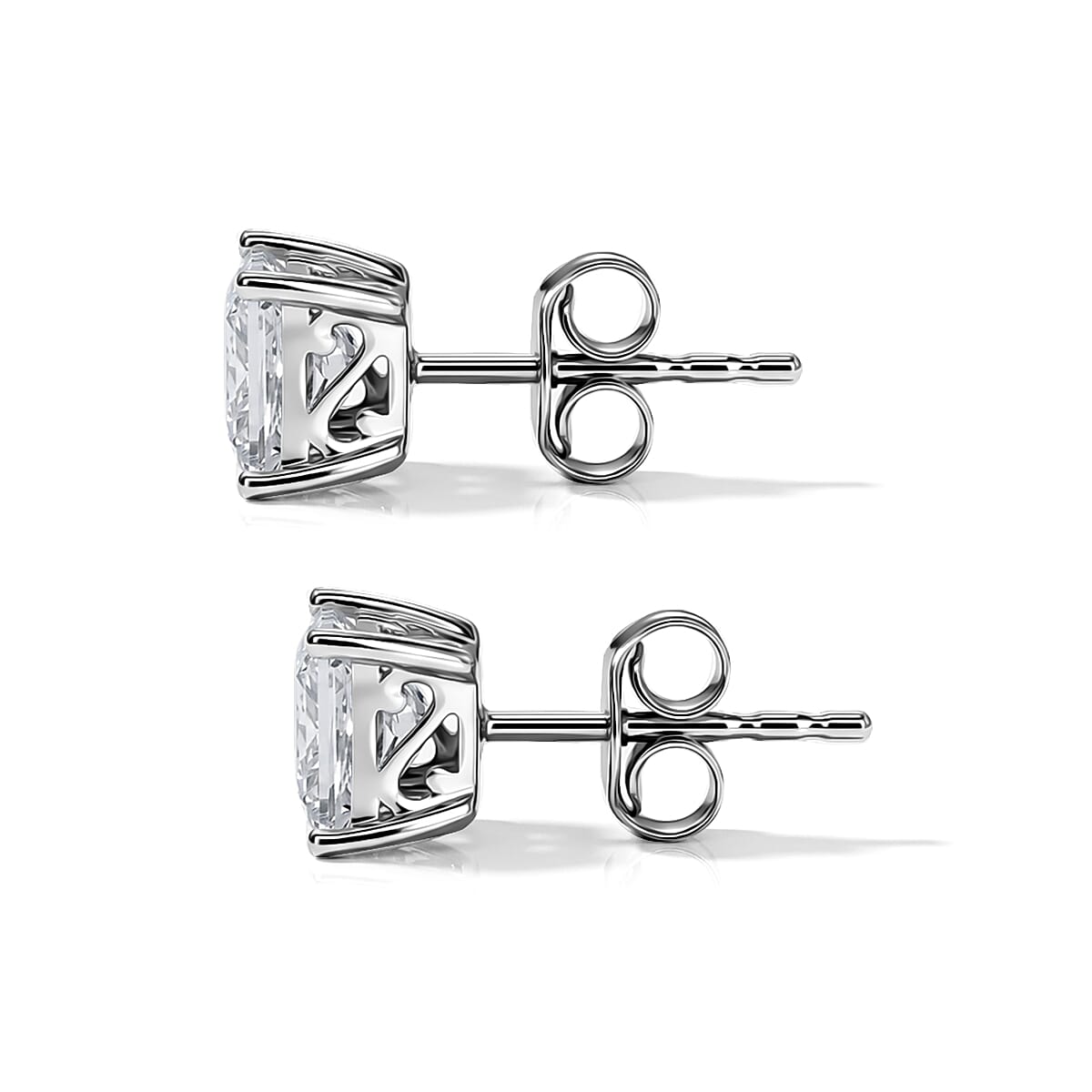 SGL Certified Luxuriant Lab Grown Diamond E-F VS 2.10 ctw Classic Studs Earrings in 10K White Gold (Ships in 10-12 Days) image number 1