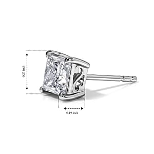 SGL Certified Luxuriant Lab Grown Diamond E-F VS 2.10 ctw Classic Studs Earrings in 10K White Gold (Ships in 10-12 Days)