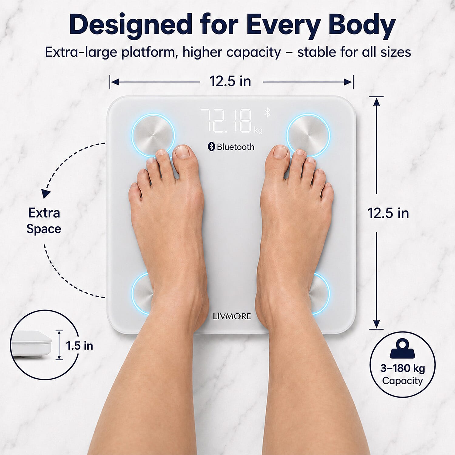 Livmore White Scale with 7 Color Lights