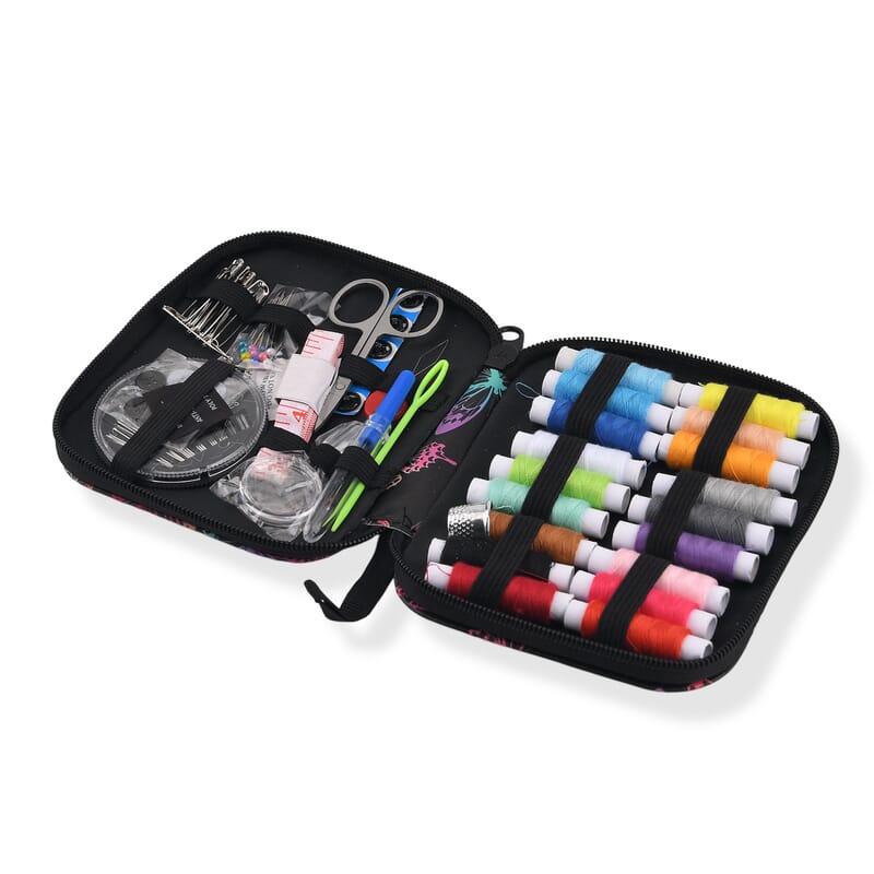 Luxury Multi Color Butterfly Print Sewing Kit Bag