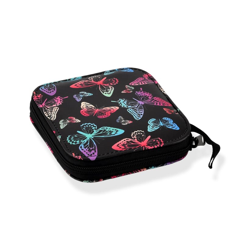 Luxury Multi Color Butterfly Print Sewing Kit Bag