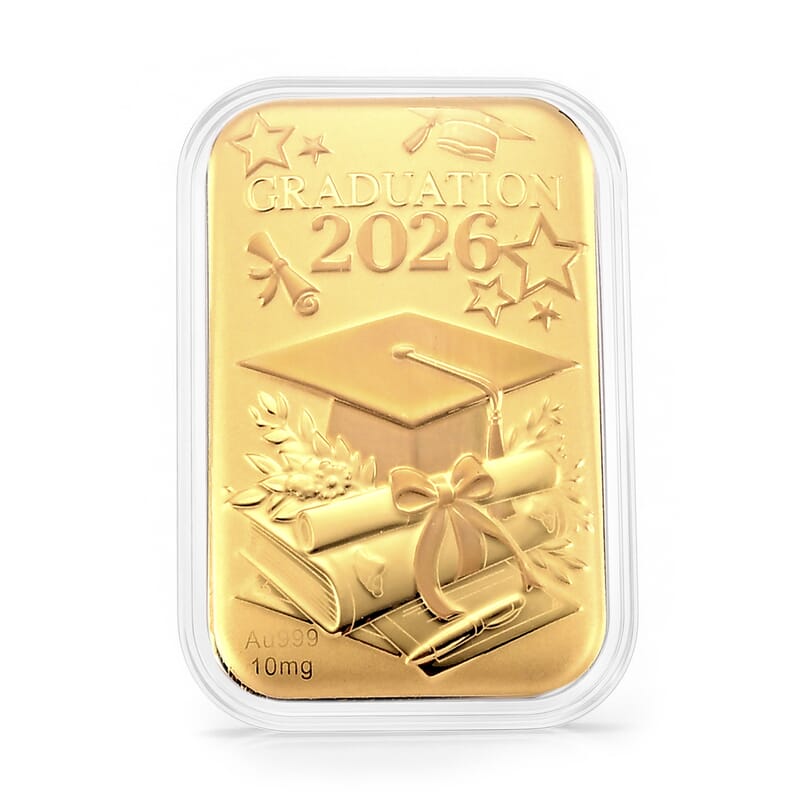 24K Gold Graduation 2026 – Celebrate Success Embossed Sheet (31x45.5mm) 10mg