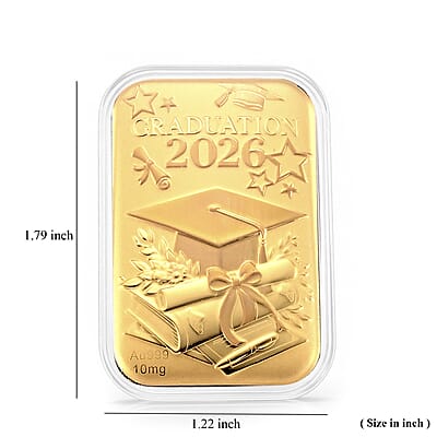 24K Gold Graduation 2026 – Celebrate Success Embossed Sheet (31x45.5mm) 10mg
