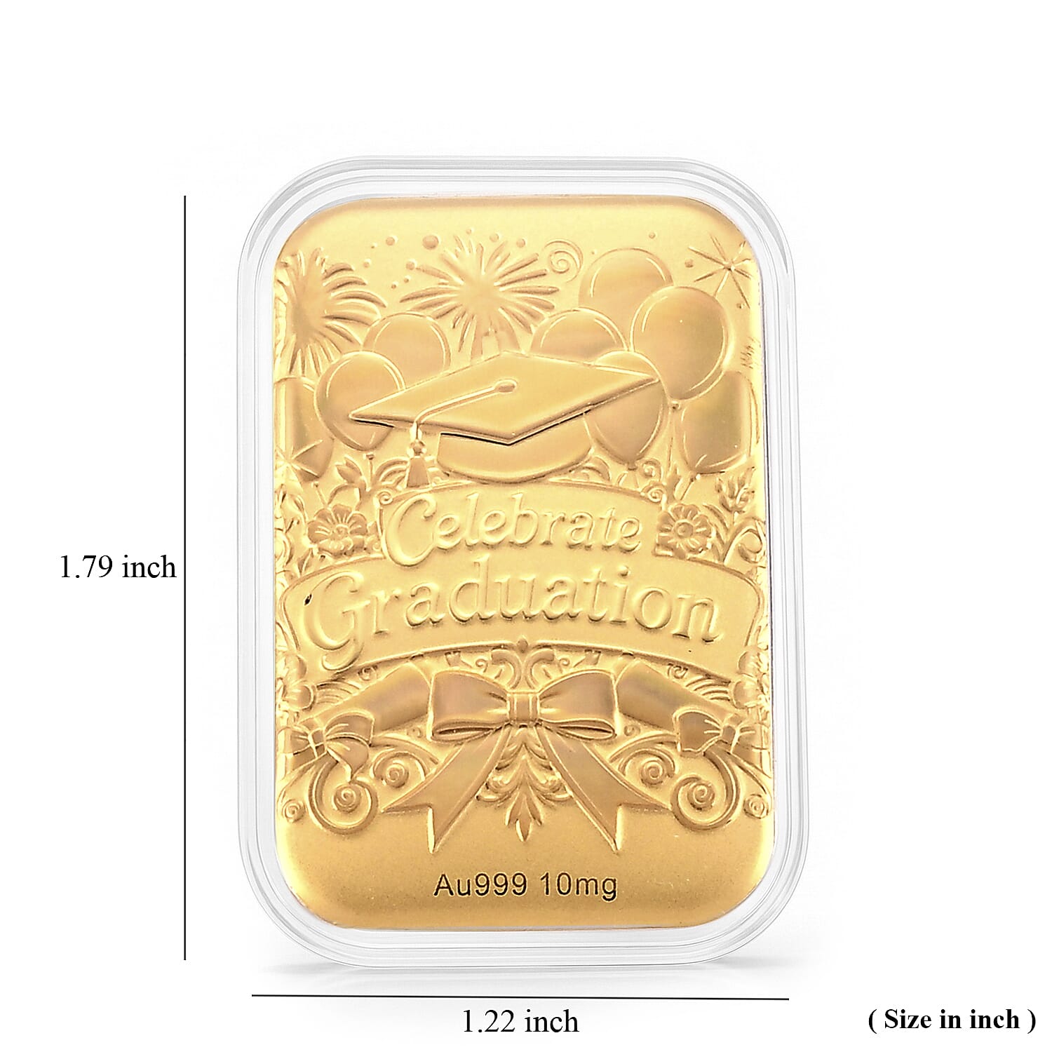 24K Gold Graduation Celebration Embossed Sheet (31x45.5mm) 10mg