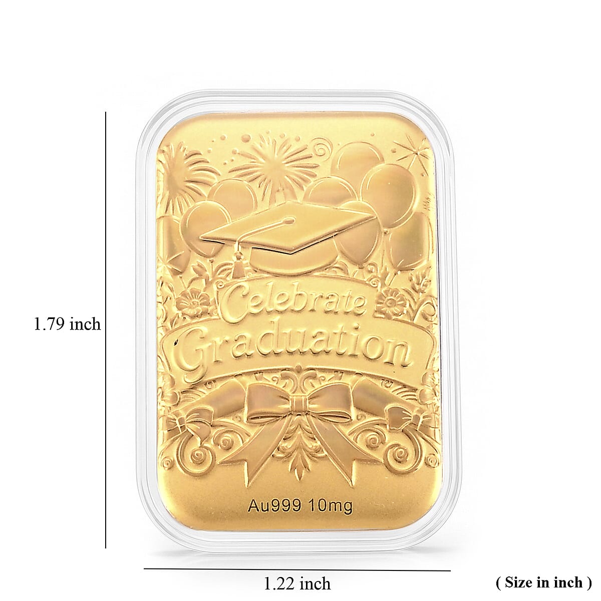 24K Gold Graduation Celebration Embossed Sheet (31x45.5mm) 10mg (Custom Light Display Box Free with Purchase) image number 4