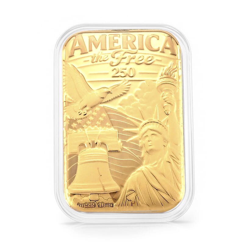 Doorbuster 24K Gold A Legacy of Liberty – 250 Years of Freedom Embossed Sheet (31x45.5mm) 10mg