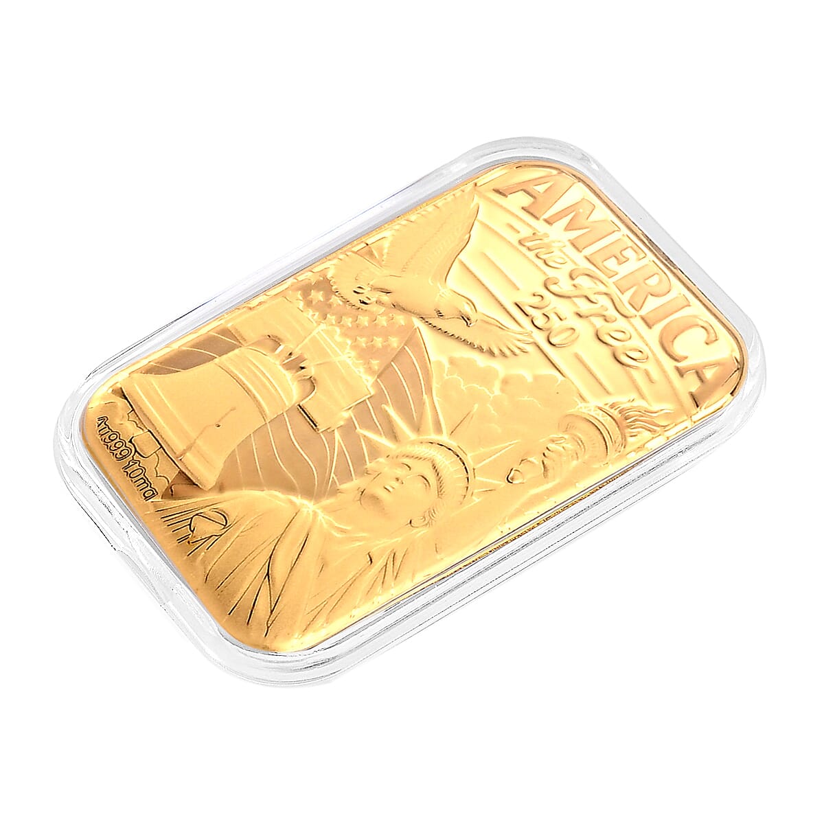 24K Gold A Legacy of Liberty &ndash; 250 Years of Freedom Embossed Sheet (31x45.5mm) 10mg (Custom Light Display Box Free with Purchase) image number 2