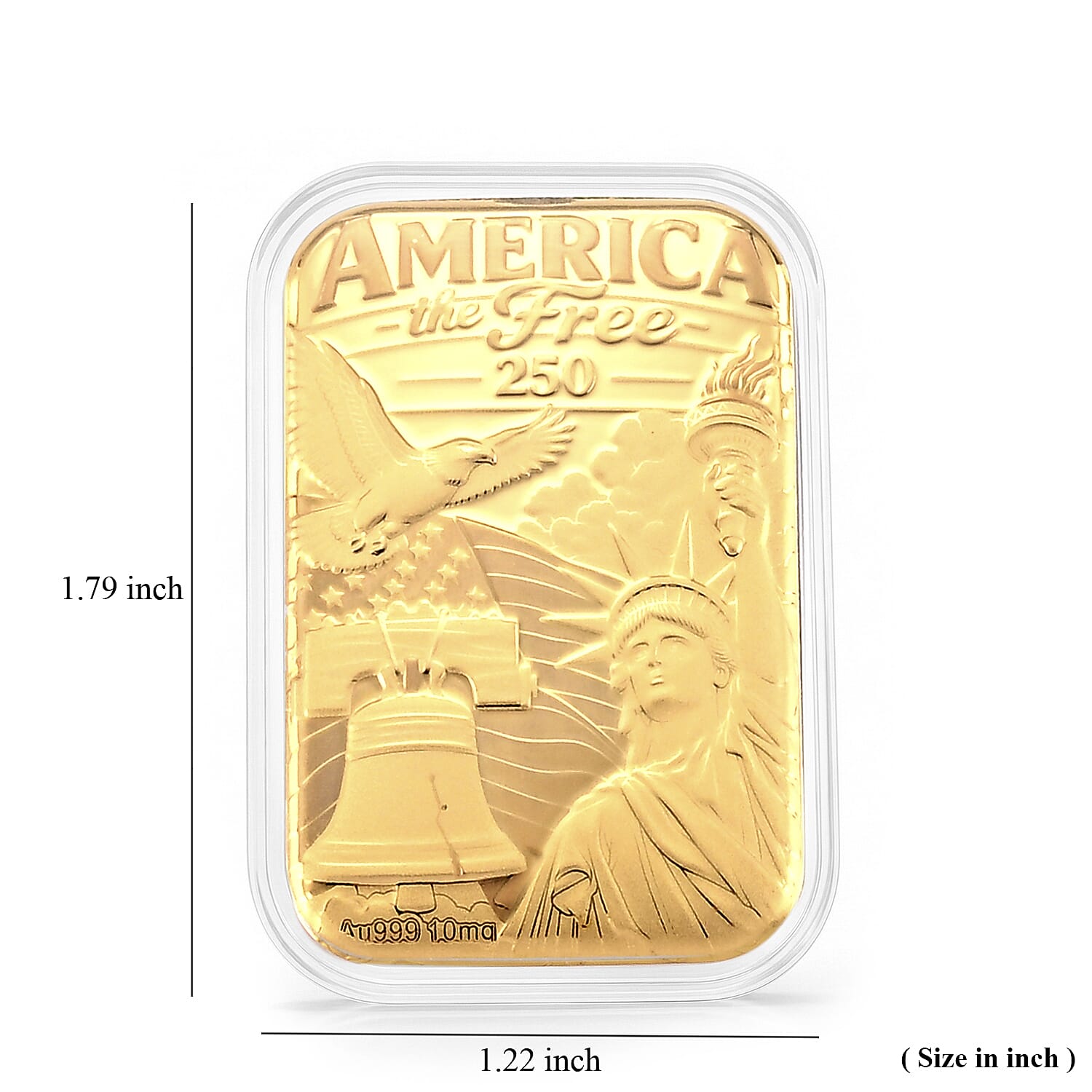 24K Gold A Legacy of Liberty – 250 Years of Freedom Embossed Sheet (31x45.5mm) 10mg