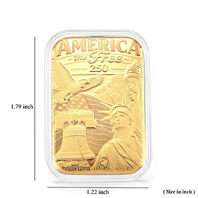 24K Gold A Legacy of Liberty – 250 Years of Freedom Embossed Sheet (31x45.5mm) 10mg