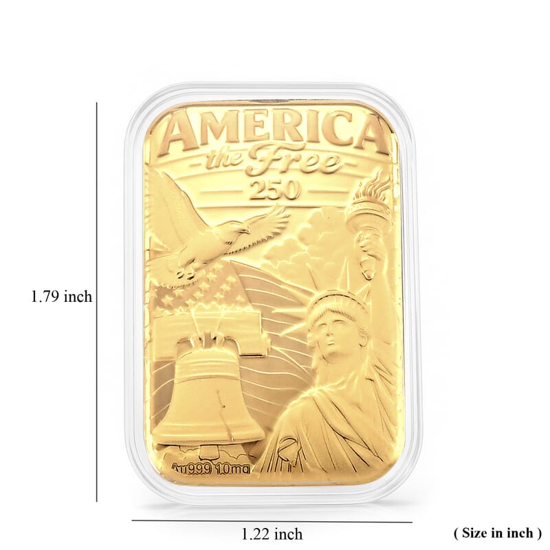 Doorbuster 24K Gold A Legacy of Liberty – 250 Years of Freedom Embossed Sheet (31x45.5mm) 10mg