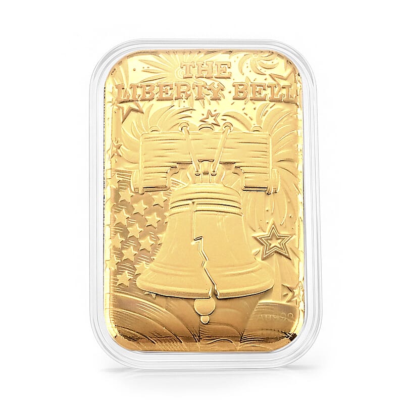 24K Gold The Liberty Bell Embossed Sheet (31x45.5mm) 10mg
