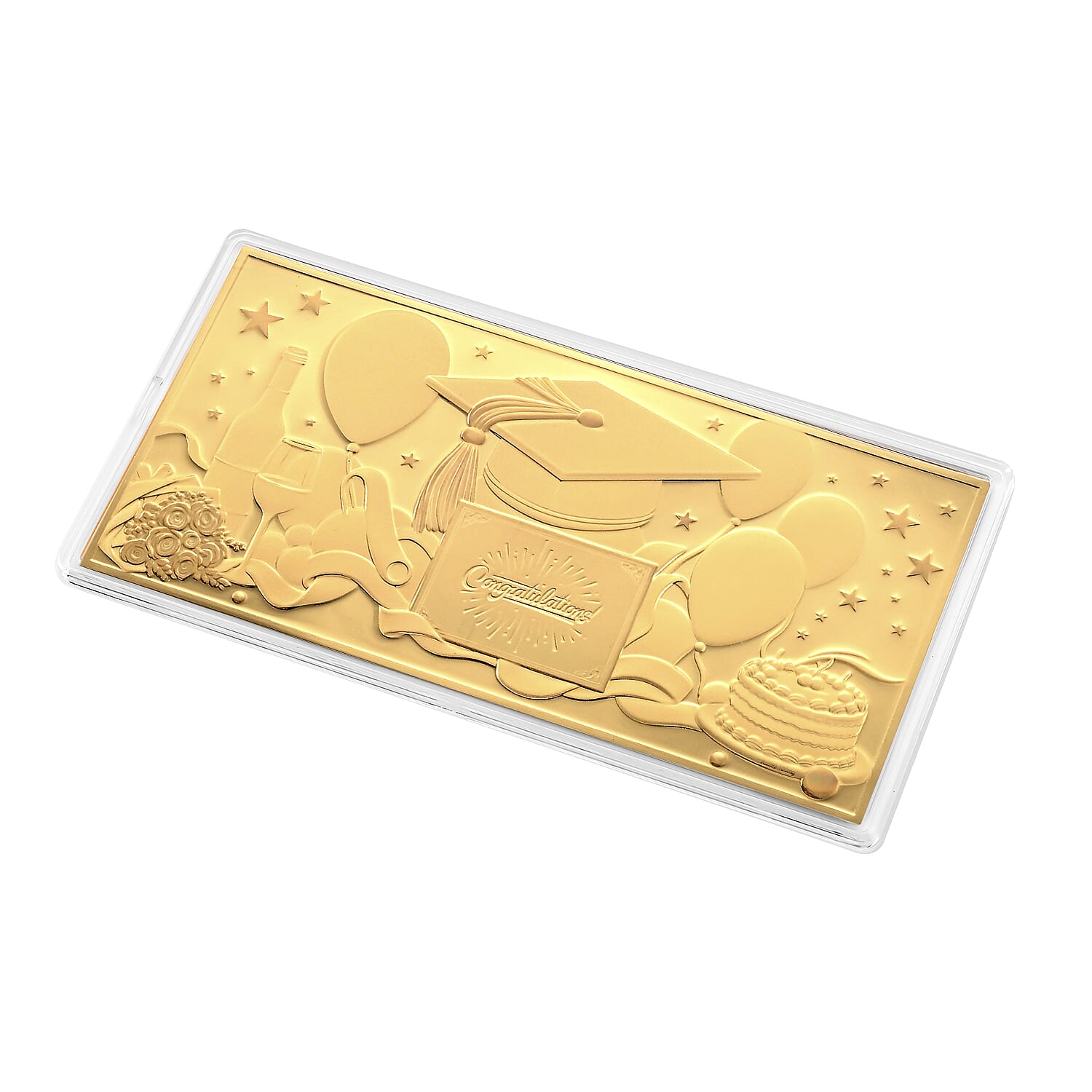 24K Gold Dreams Achieved, Futures Begin Collectible Embossed Sheet (155x75mm) 100mg