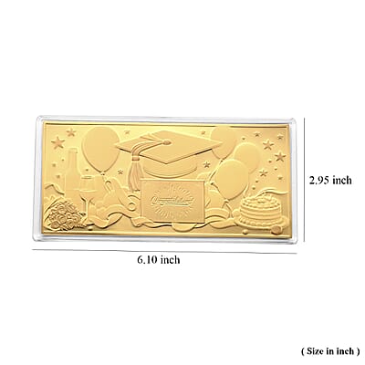 24K Gold Rainbow Effect Dreams Achieved, Futures Begin Collectible Embossed Sheet (155x75mm) 100mg