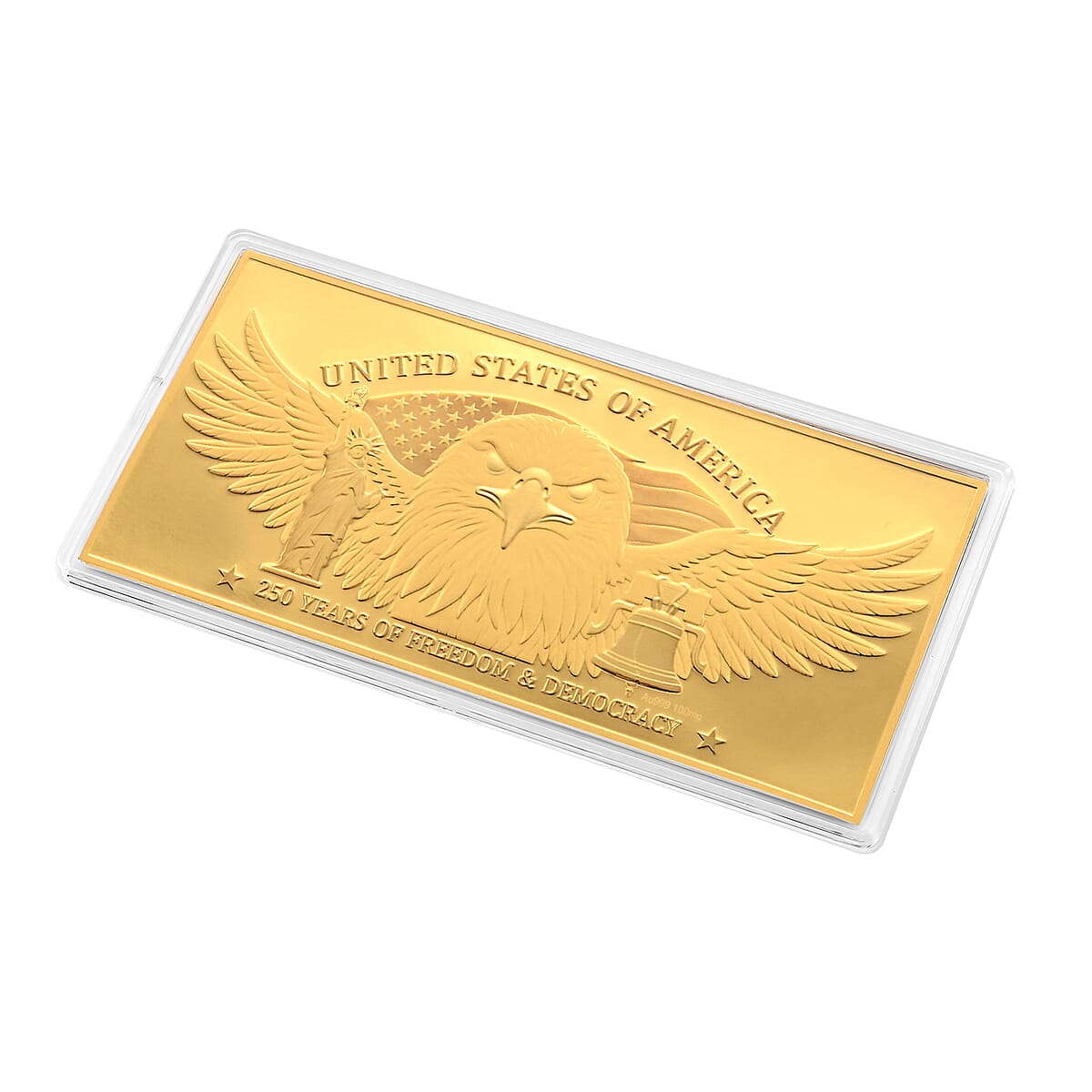 24K Gold American Heritage &ndash; 250 Years of Freedom Embossed Sheet (100mg) image number 2