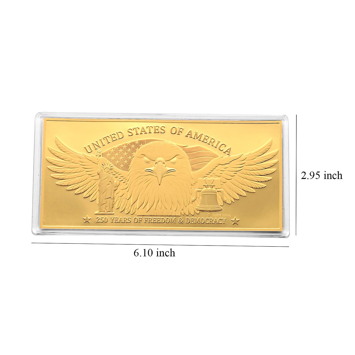 24K Gold American Heritage &ndash; 250 Years of Freedom Embossed Sheet (100mg) image number 4