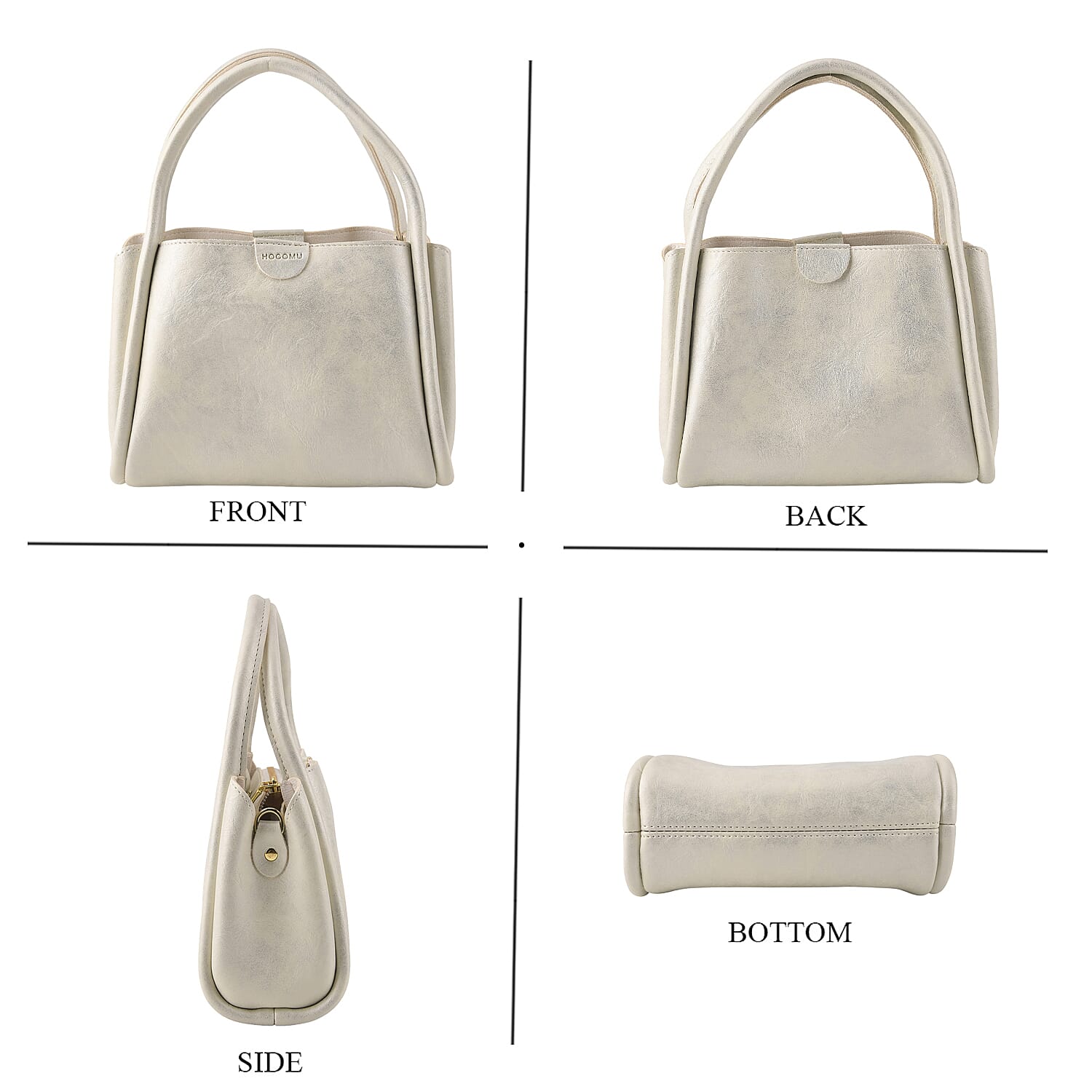 White Genuine Leather Phone Bag