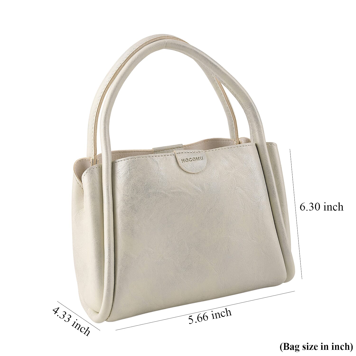 White Genuine Leather Phone Bag