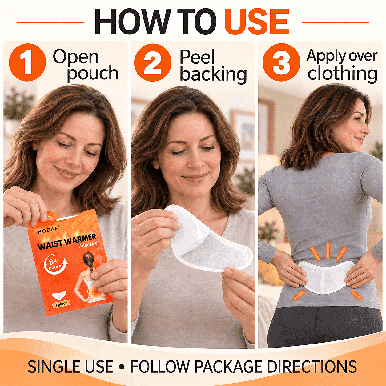 Set of 10pcs White Waist Warm Patch