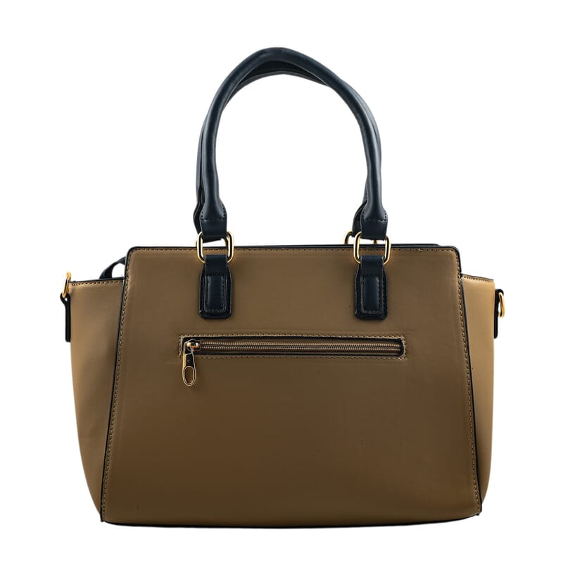 Closeout Beverly Hills Polo Club Tan Faux Leather Satchel