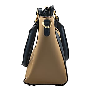 Closeout Beverly Hills Polo Club Tan Faux Leather Satchel