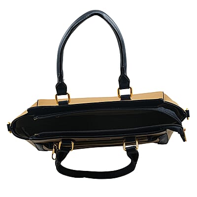 Closeout Beverly Hills Polo Club Tan Faux Leather Satchel