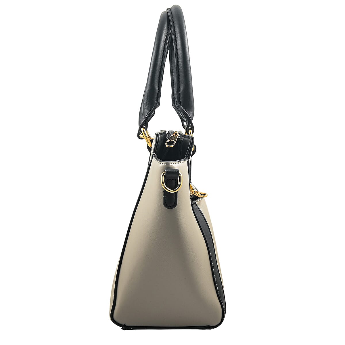 Closeout Beverly Hills Polo Club Grey Faux Leather Satchel image number 2