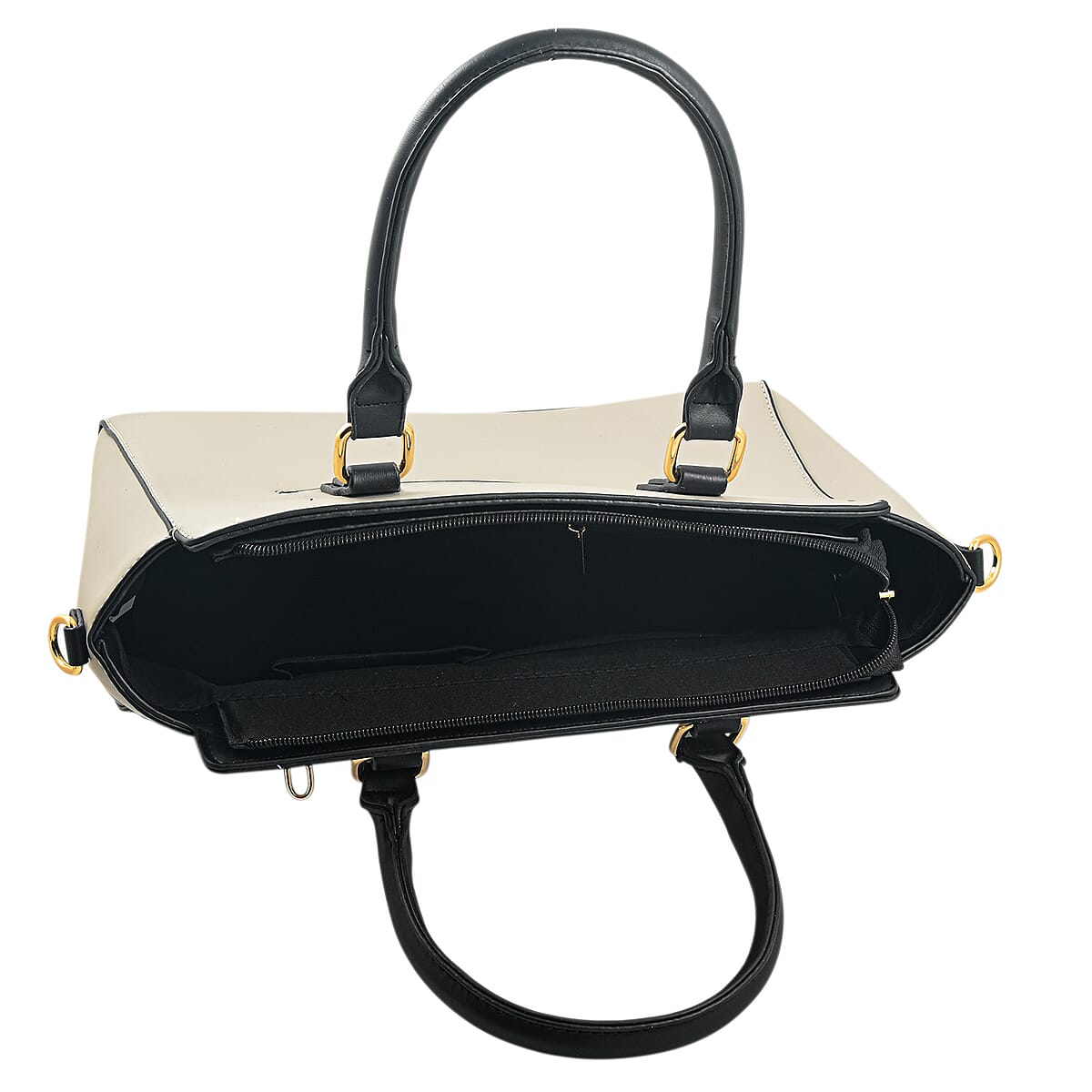 Closeout Beverly Hills Polo Club Grey Faux Leather Satchel image number 5