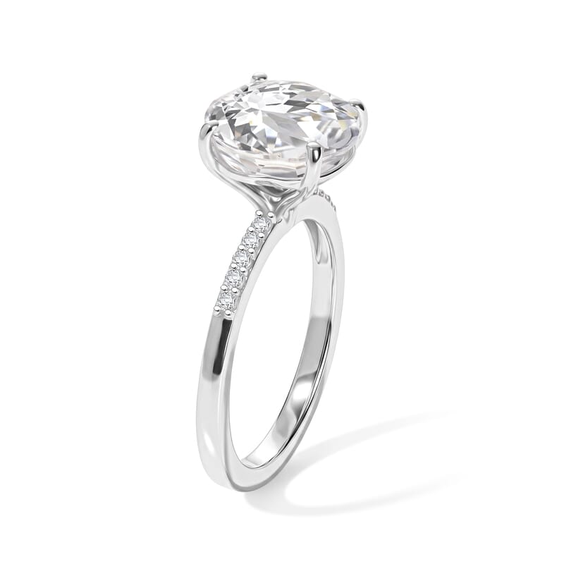 D'Joy White Topaz and White Zircon 4.35 ctw Ring in Rhodium Over Sterling Silver (Size 7.0)
