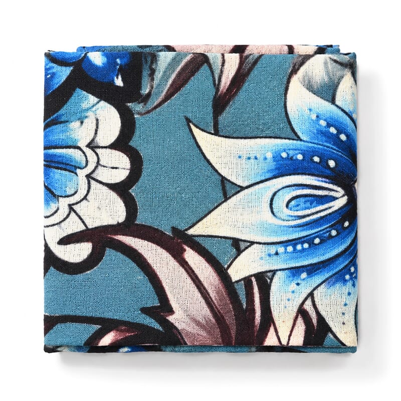 La Marey Denim Delight Signature 100% Cashmere Digital Printed Scarf