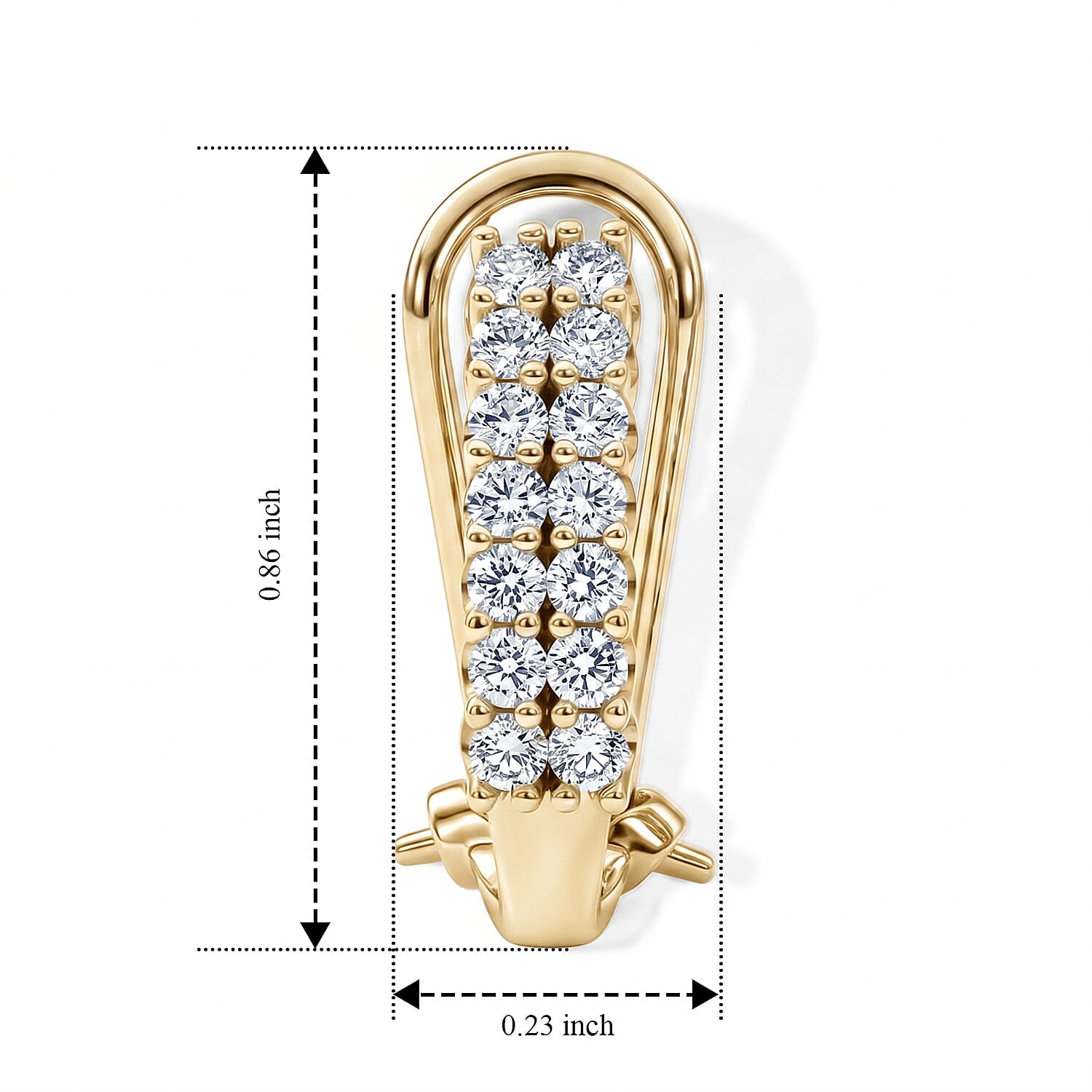 Luxuriant Lab Grown Diamond G-H SI 1.00 ctw Hoop Earrings in 18K Vermeil Yellow Gold Over Sterling Silver
