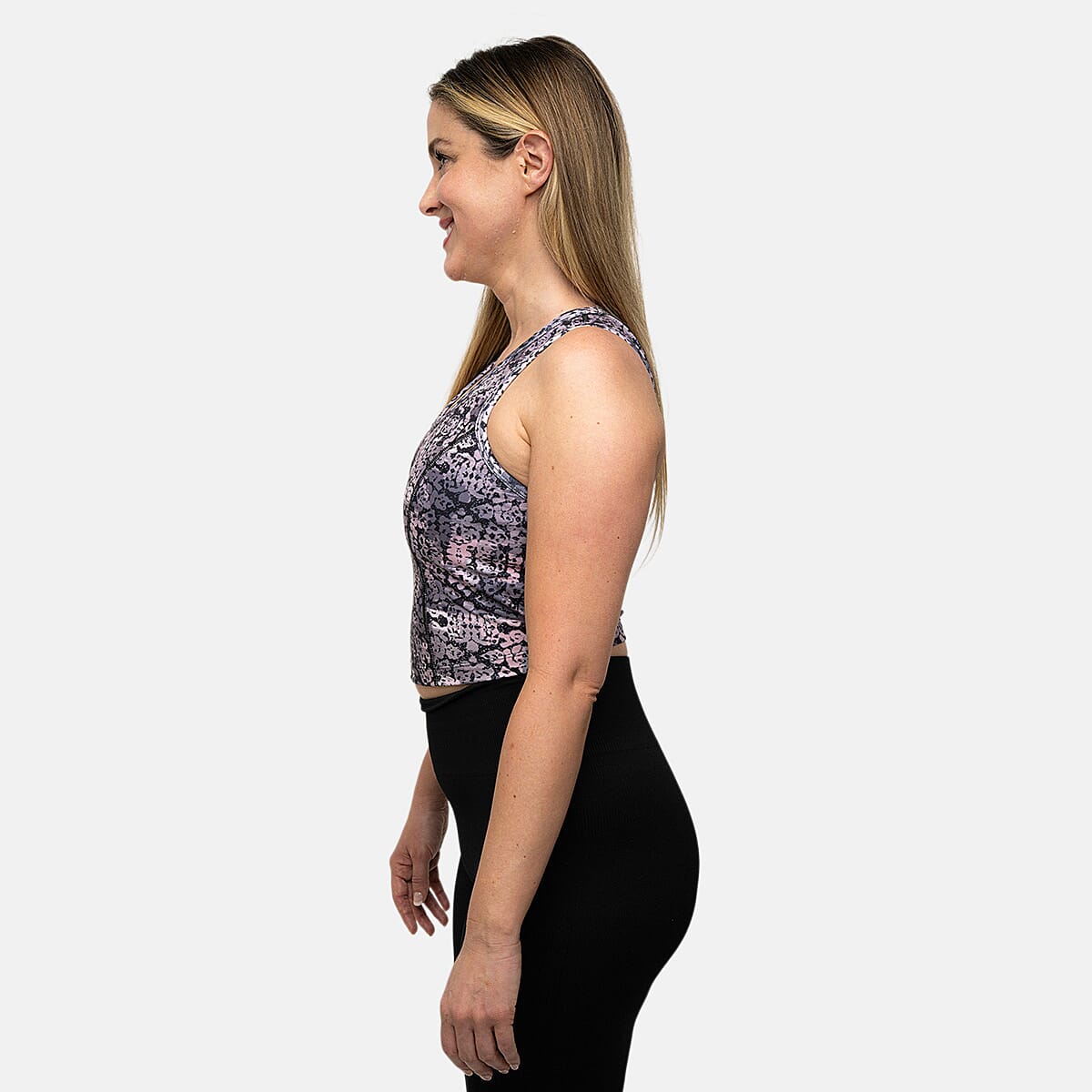 Closeout Jones Magenta Sports Bra with Mesh - S image number 2