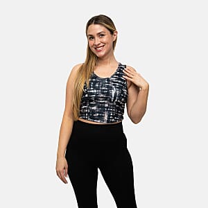 Closeout Jones Taupe Sports Bra with Mesh - S
