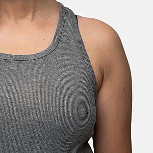 Closeout Nine West Jet Black and Dark Grey Ribbed Tank- Pack of 2 - XL