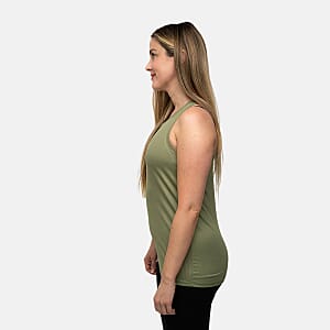 Closeout Nine West Jet Black and Sage Ribbed Tank- Pack of 2 - L