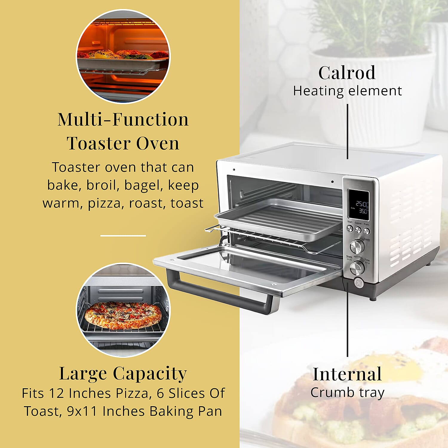 GE Calrod 6-Slice Toaster Oven with Convection Bake
